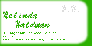 melinda waldman business card